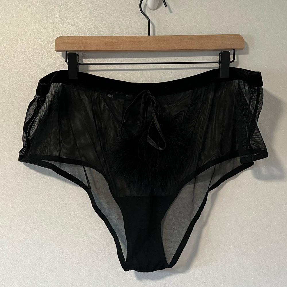 Torrid Marabou Cut Out Cheeky Panty - Picture 7 of 8